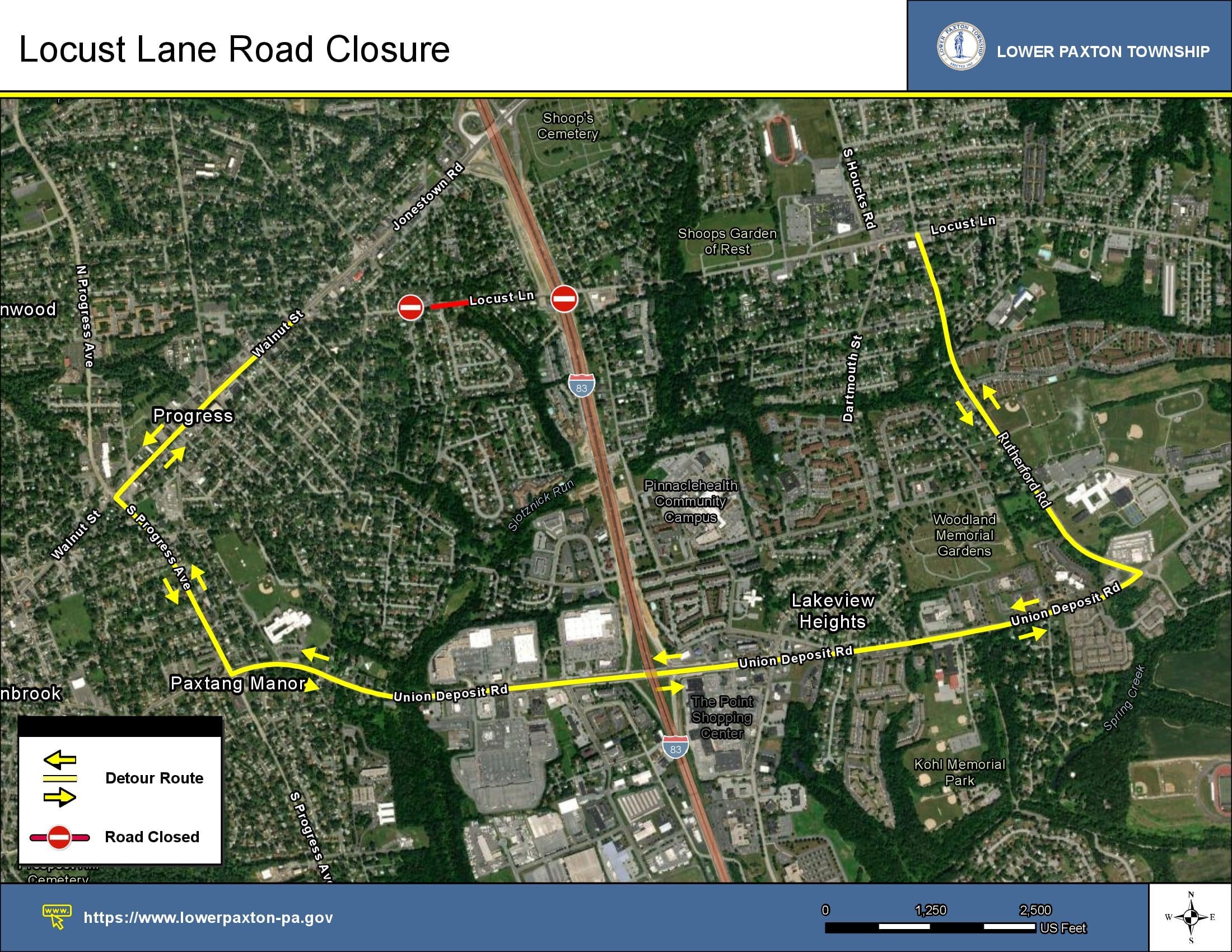 Locust Lane Detour Map FINAL