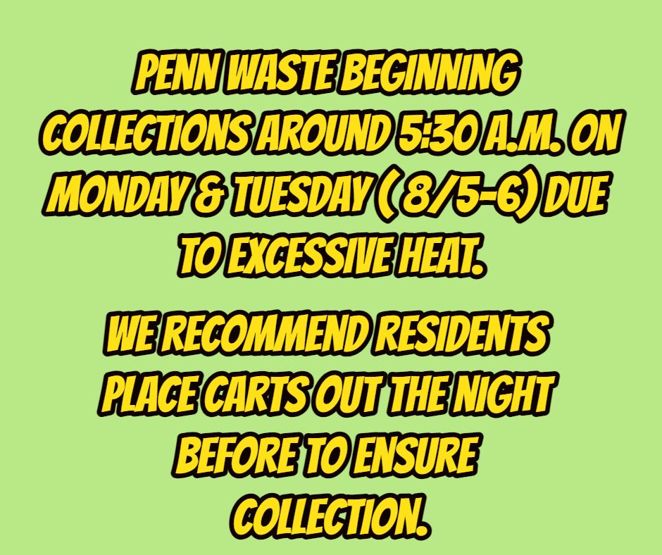 Aug. 5-6 early trash collect graphic