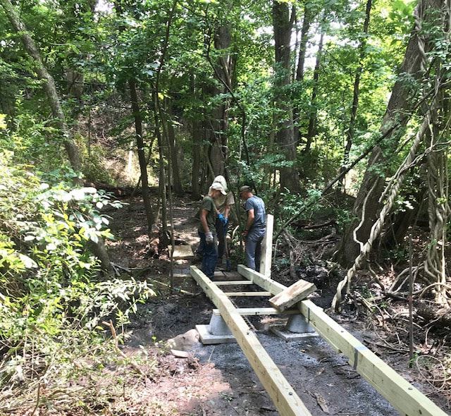 Gary LaBelle Karen Balaban Jim Seidler trail volunteers