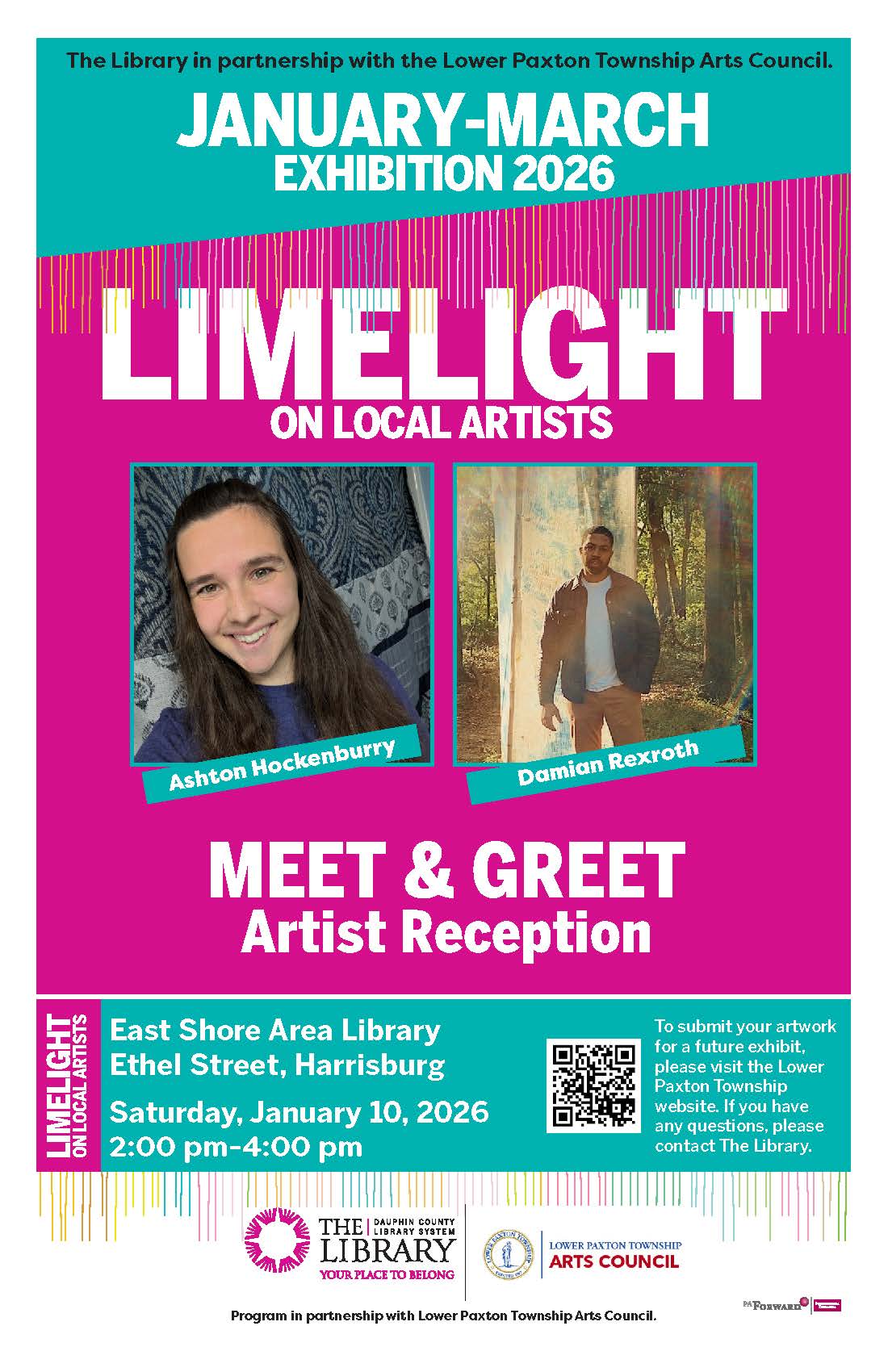 2026 Meet and Greet Jan. 10 2:00pm Limelight on Local Artists Lower Paxton