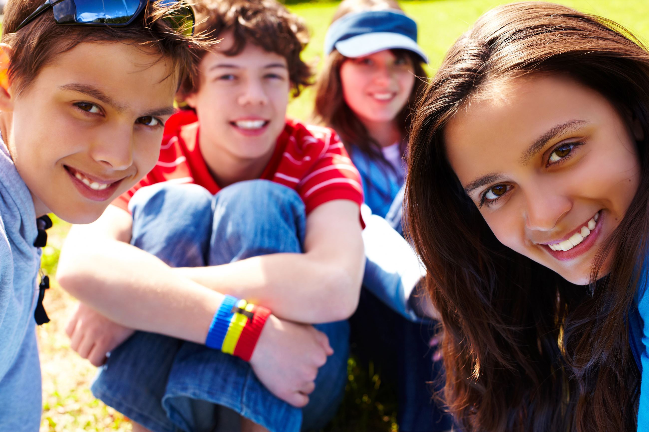 Group of smiling youth
