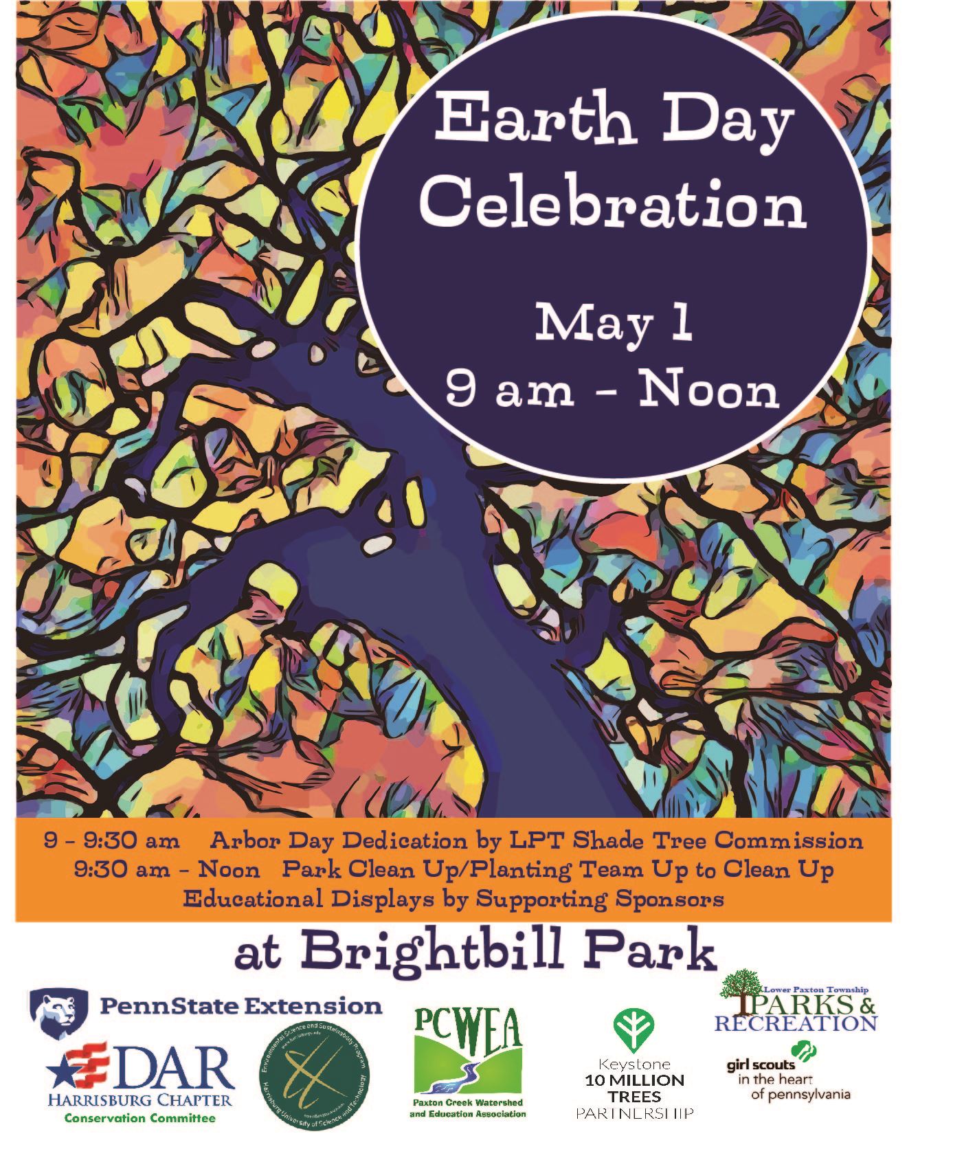 Earth Day and Arbor Day Celebration Flyer May 1 2021